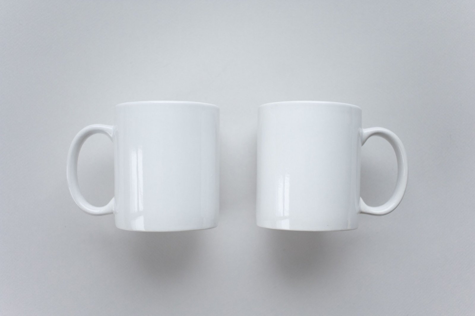 White Ceramic Coffee Mugs – Set of 2 - Image 2
