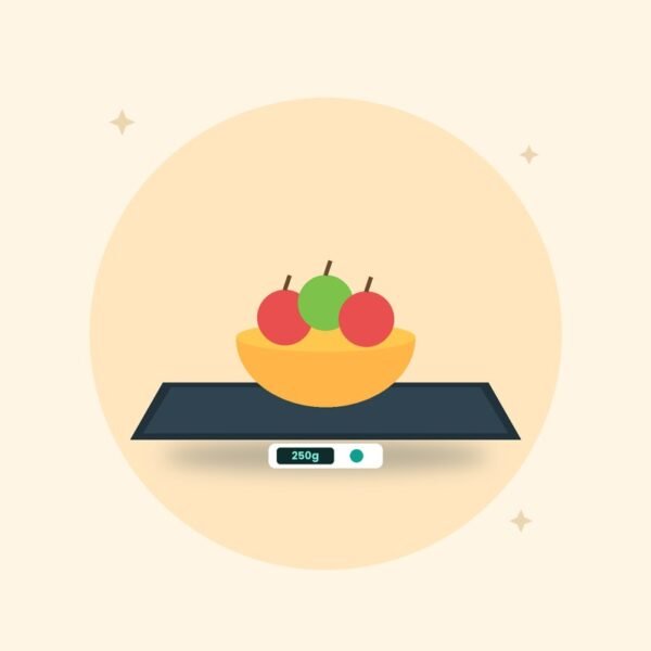 Digital Kitchen Food Scale with LCD Display and Tare Function
